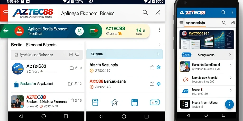 Tampilan antarmuka AZTEC88 yang modern dan informatif.