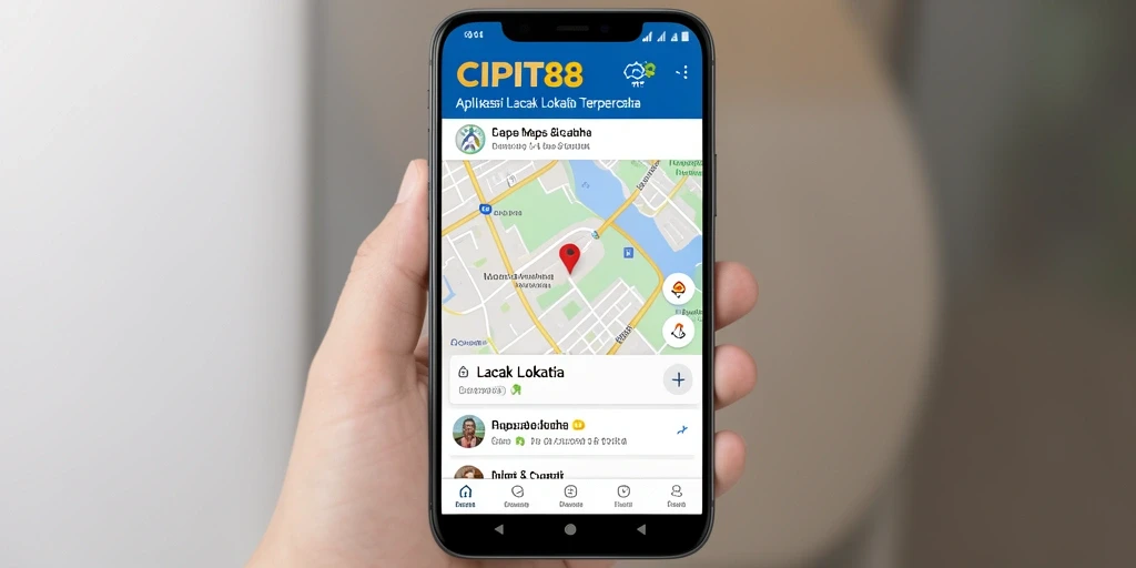 Tampilan antarmuka utama CIPIT88 dengan fungsi Lacak Lokasi.