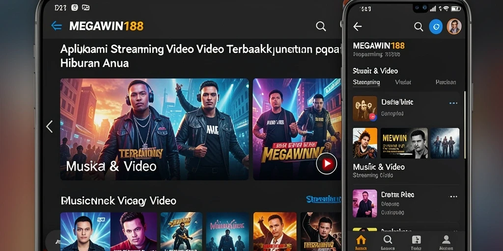 Tampilan antarmuka MEGAWIN188 yang intuitif dan menarik saat streaming video.
