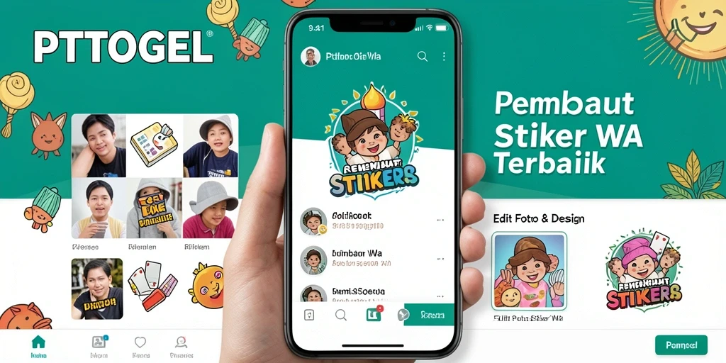 Antarmuka pengguna PTTOGEL untuk Pembuat Stiker WA yang intuitif.