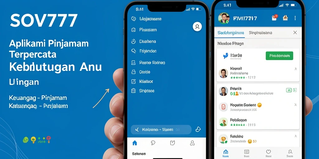 Antarmuka aplikasi SOV777 yang memudahkan proses pengajuan pinjaman.